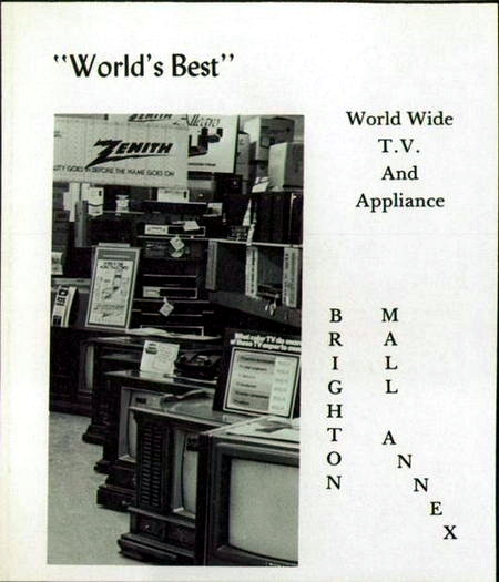 Brighton Mall - World Wide Tv 1977 (newer photo)